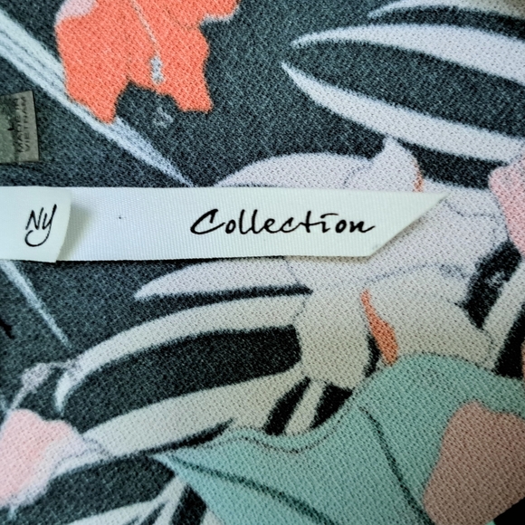 NY Collection Black Floral Sleeveless Dress Women's Size L *Read* - Picture 4 of 6